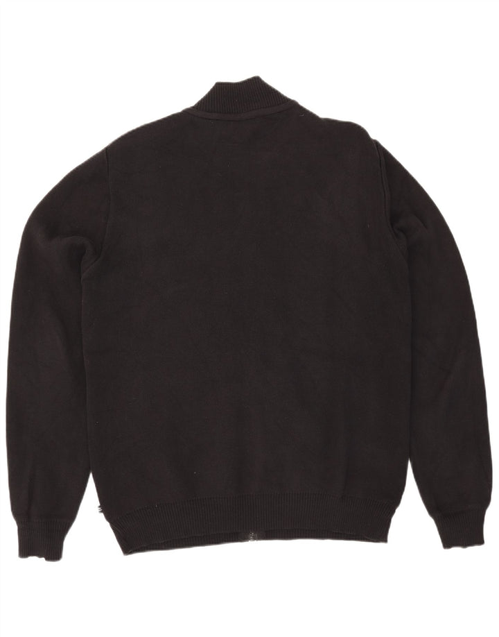 Nautica Herre Cardigan Sweater Stor Sort Bomuld