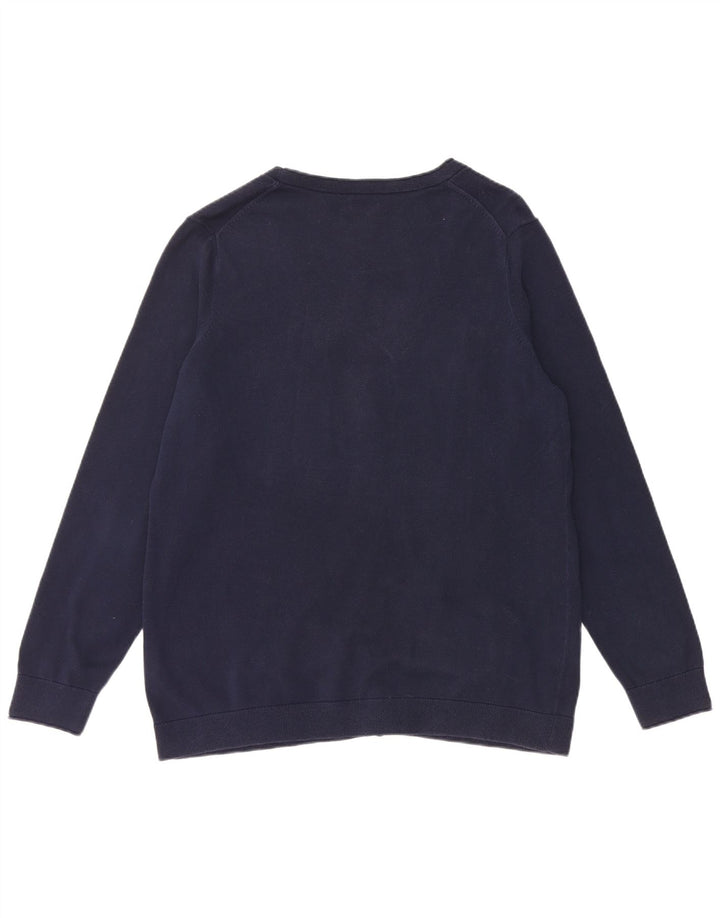 TOMMY HILFIGER Dame cardigan sweater UK 18 XL Marineblå Bomuld