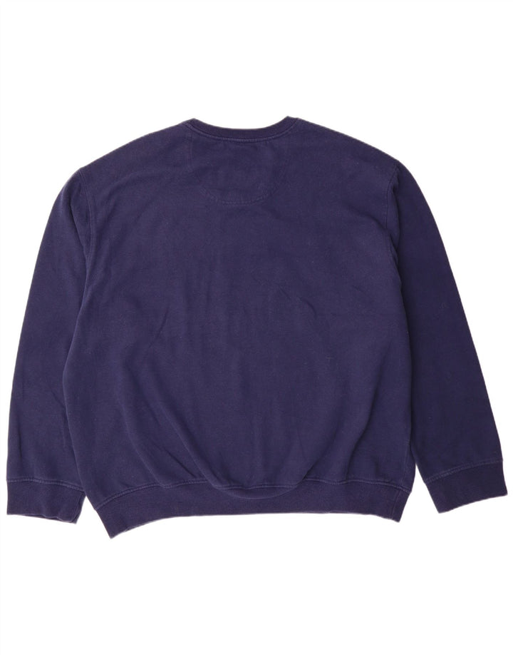 Izod Herre Sweatshirt Jumper 2XL Navyblå stribet bomuld