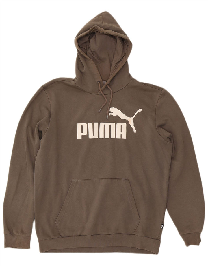 Puma grafisk hættetrøje til mænd mellem brun bomuld