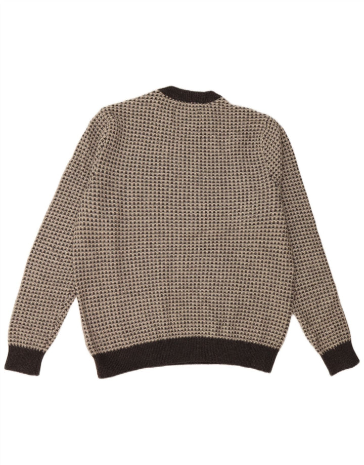 JACK WILLS Dame sweater med rund hals DK 20 2XL Grå ternet uld