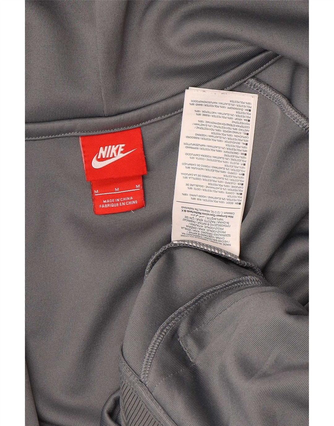 Nike hættetrøje med lynlås til mænd mellemgrå Colourblock Polyester