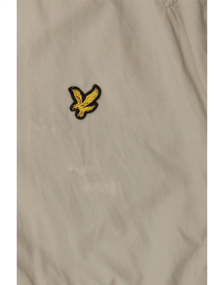 Lyle & Scott Regnjakke med hætte til mænd UK 36 Small Beige Nylon