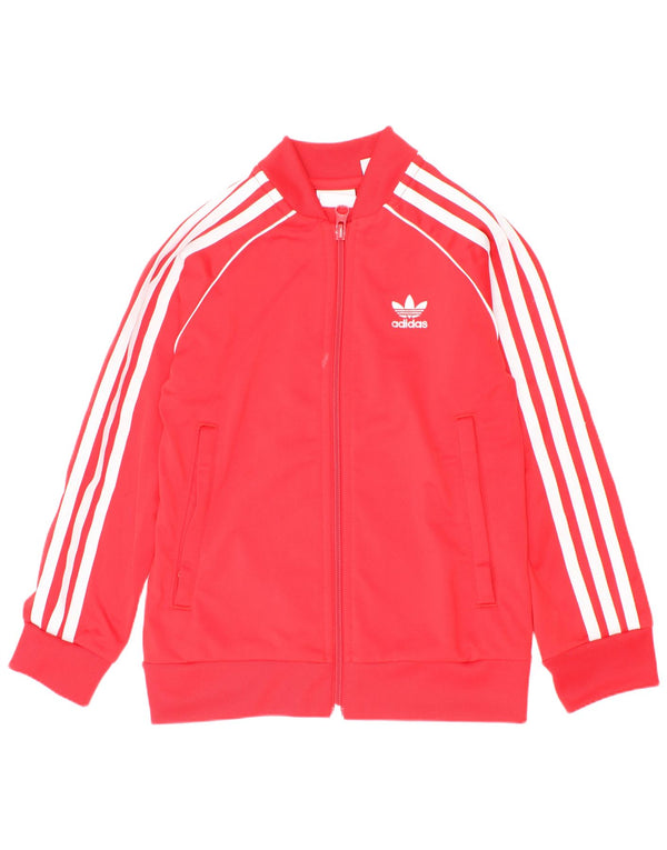 Adidas Drenge Træningsdragt Topjakke 6-7 År Rød Polyester