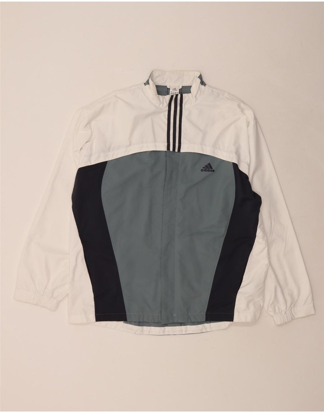 ADIDAS Træningsdragt til mænd, topjakke UK 46/48 XL Hvid Colourblock Polyester