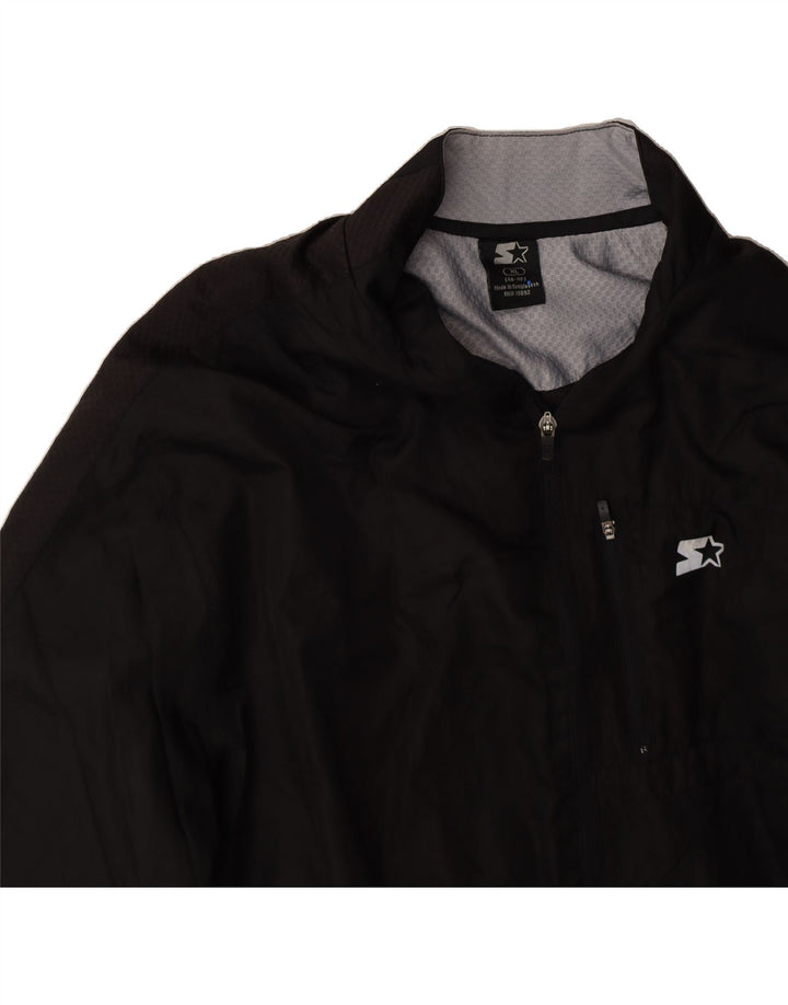 STARTER Mens Bomber Jacket UK 42 XL Black Polyester Vintage Starter and Second-Hand Starter from Messina Hembry 