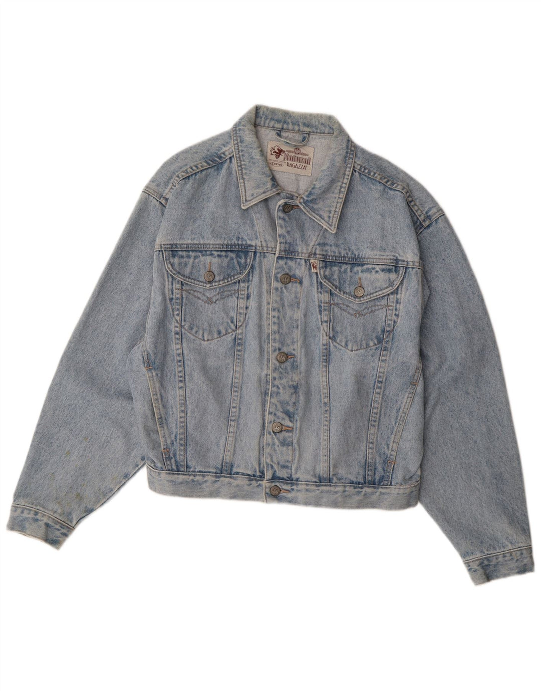 Ragazza Dame denimjakke UK 14 XL Blå Bomuld
