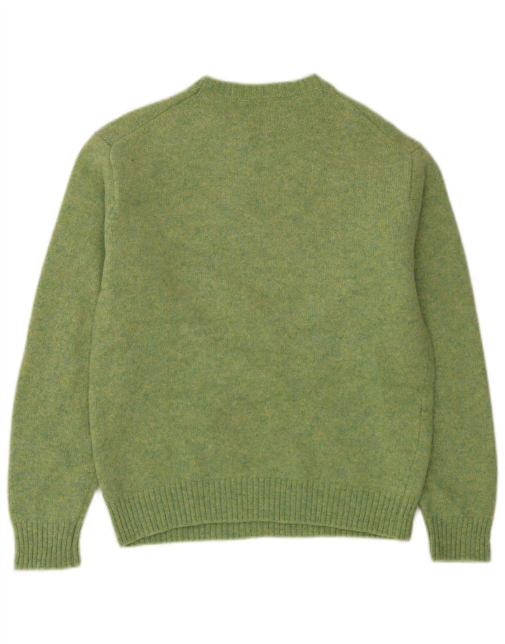 Benetton dame sweater med rund hals DK 16 Stor grøn uld
