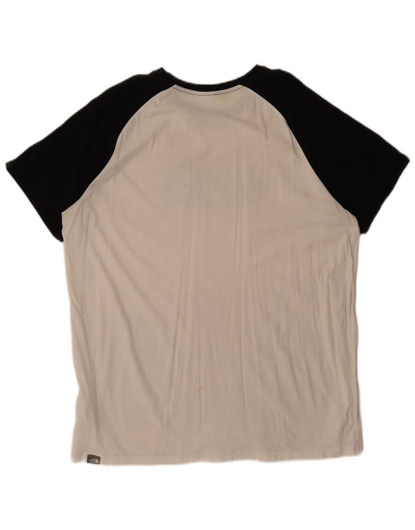The North Face Herre grafisk T-shirt Top XL Hvid Colourblock Bomuld