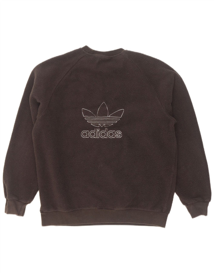 Adidas Herre grafisk fleecetrøje Medium Sort Polyester