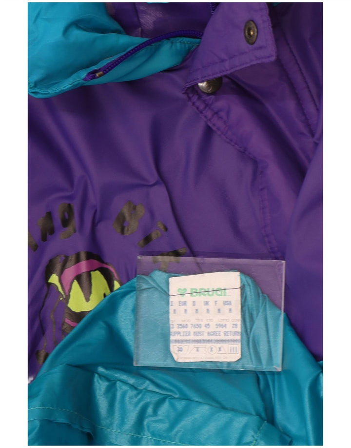 Brugi Herre grafisk regnjakke UK 38 Medium Lilla Colourblock Nylon