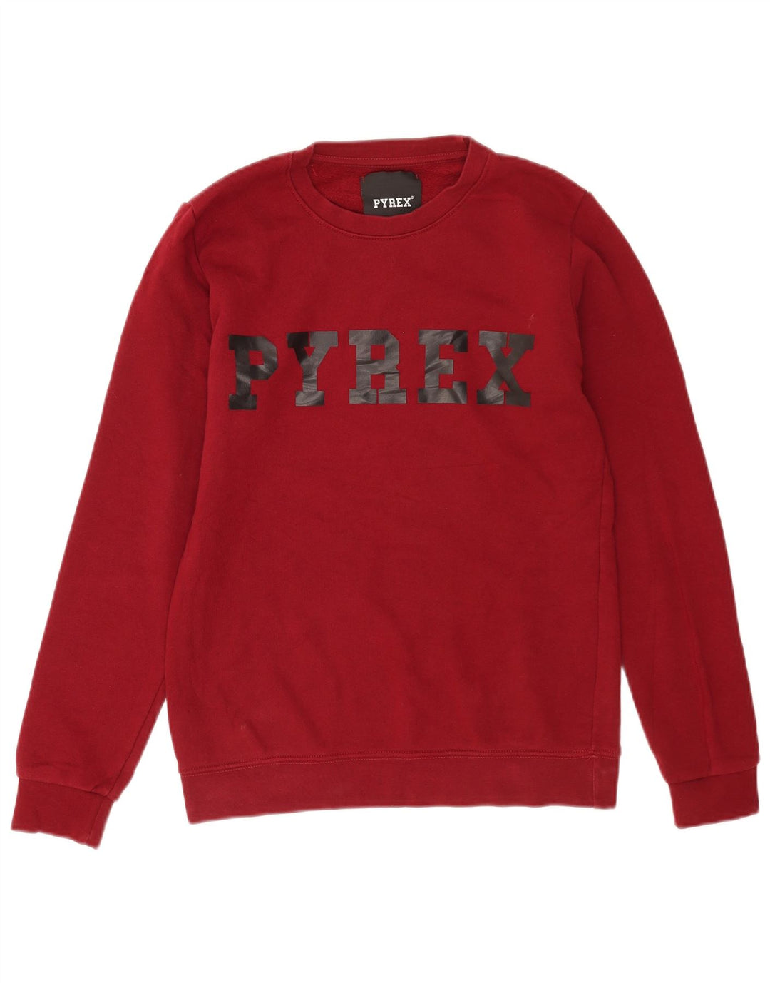 Pyrex Herre Grafisk Sweatshirt Jumper Lille Bourgogne bomuld