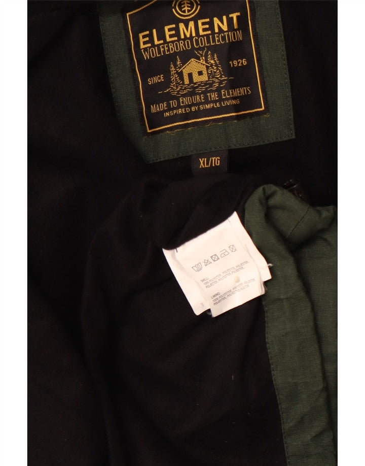 ELEMENT Vindjakke med hætte til mænd UK 42 XL Khaki Polyester