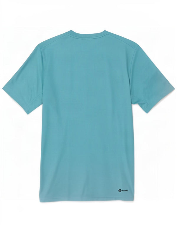 Adidas T-shirt top lille blå polyester til mænd