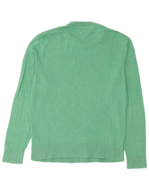 Tommy Hilfiger Herre Crew Neck Jumper Sweater XL Grøn Bomuld