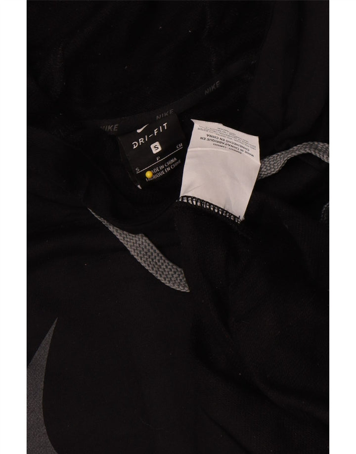 Nike Herre Dri Fit Graphic Hoodie Jumper Lille sort polyester