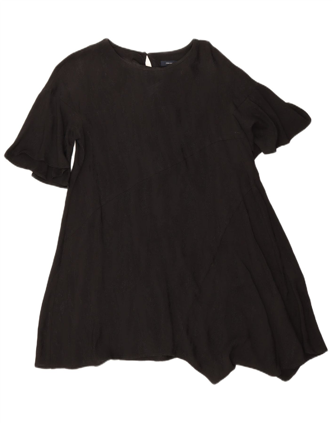 French Connection Womens Asymmetrical Dress UK 10 Small Black Viscose