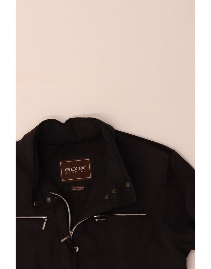 GEOX Womens Utility Jacket UK 16 Large Black Polyester