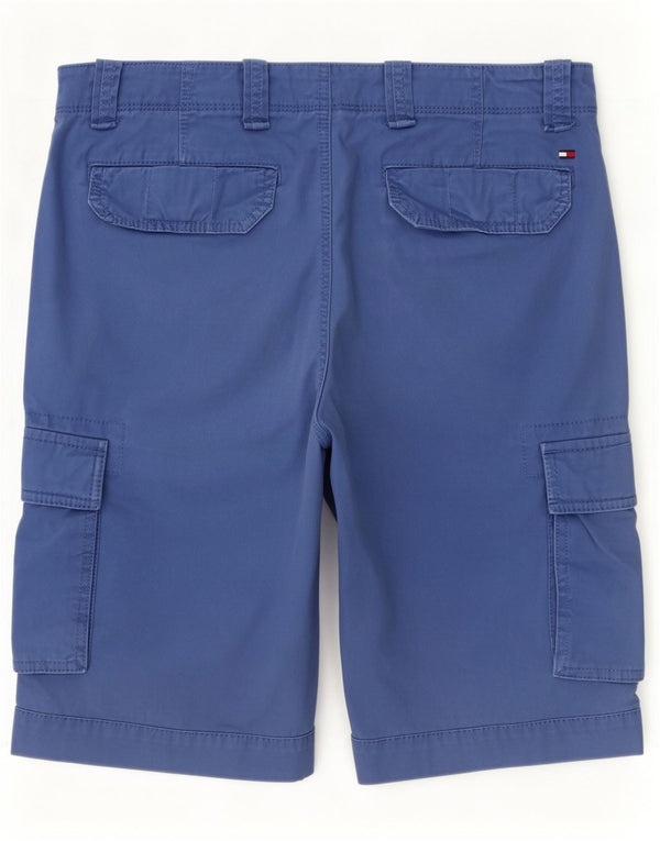 Tommy Hilfiger Mens Cargo Shorts Medium W33 Blue Cotton