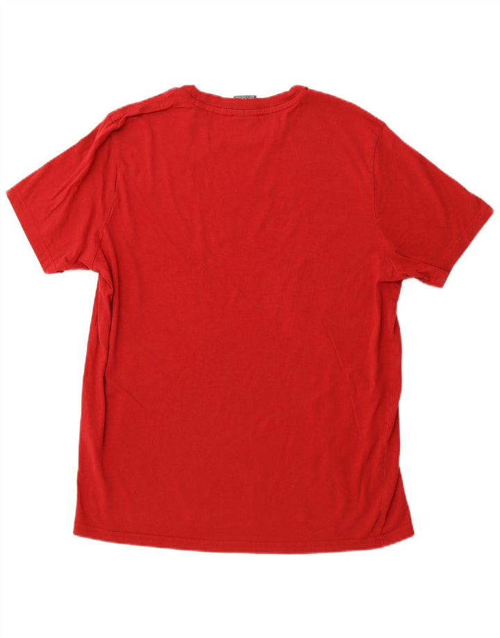 CHAMPION Herre Grafisk T-Shirt Top Stor Rød Bomuld