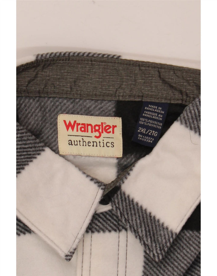 Wrangler Fleeceskjorte til mænd 2XL Sort Gingham Polyester