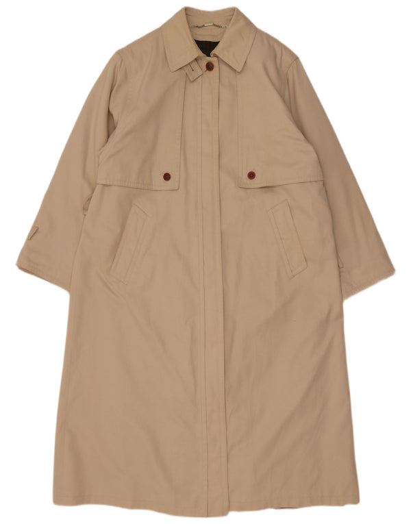 Vintage overfrakke til kvinder UK 18 XL Beige Akryl