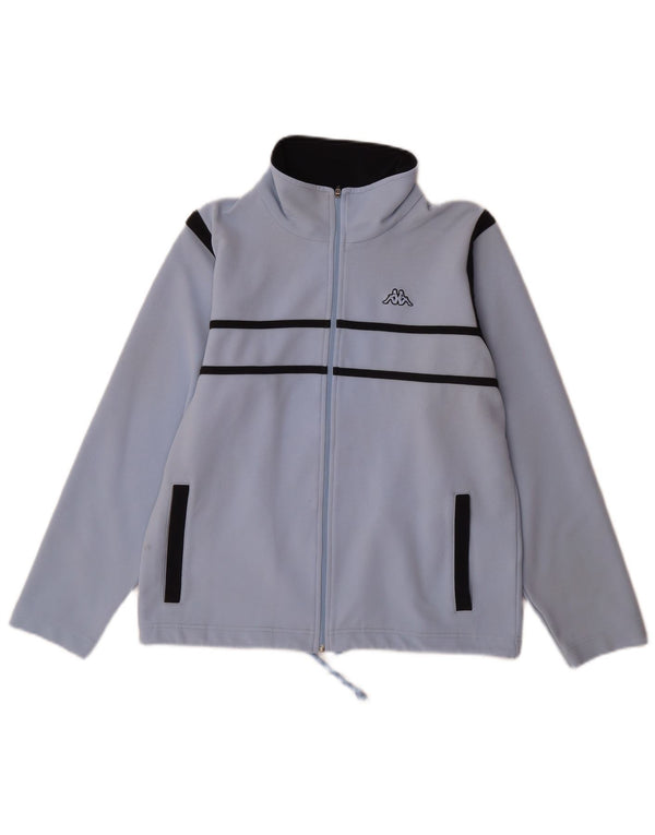 KAPPA træningsdragt topjakke til kvinder UK 14 Medium Blue Colourblock Polyester