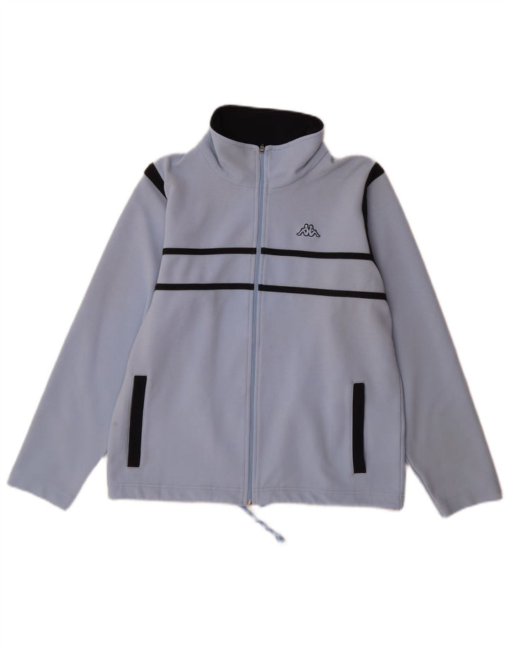 KAPPA træningsdragt topjakke til kvinder UK 14 Medium Blue Colourblock Polyester