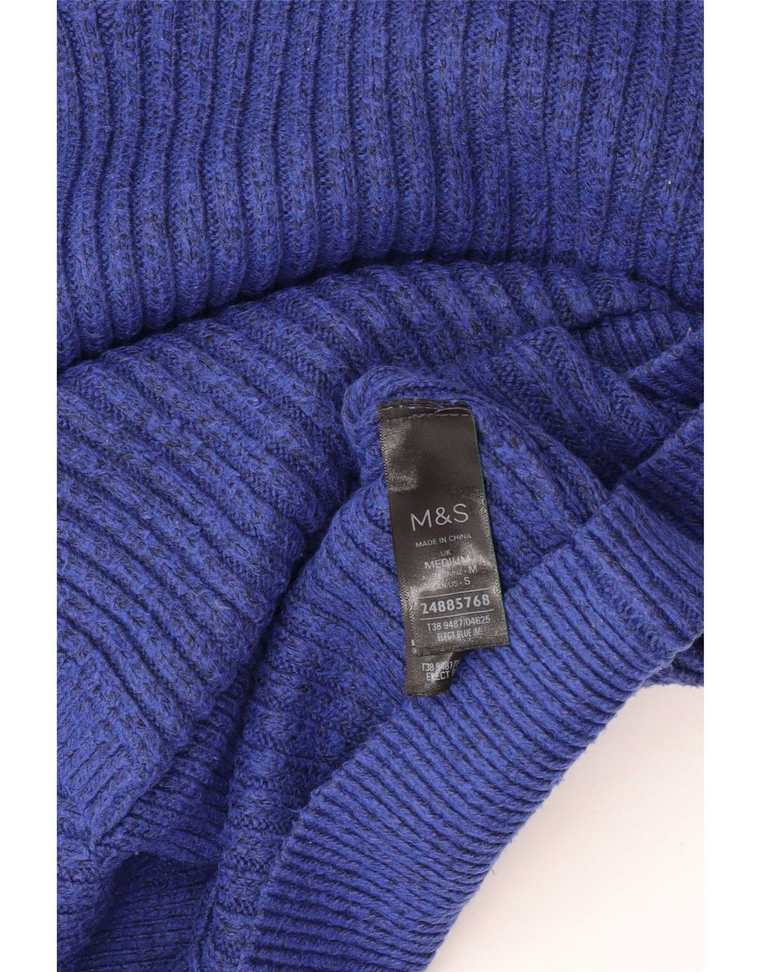 Marks & Spencer Dame Hættetrøje UK 14 Medium Blue Polyester