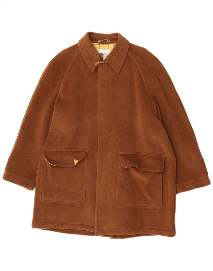 Norton & Wilson Herre Overfrakke UK 40 Stor Brun Uld