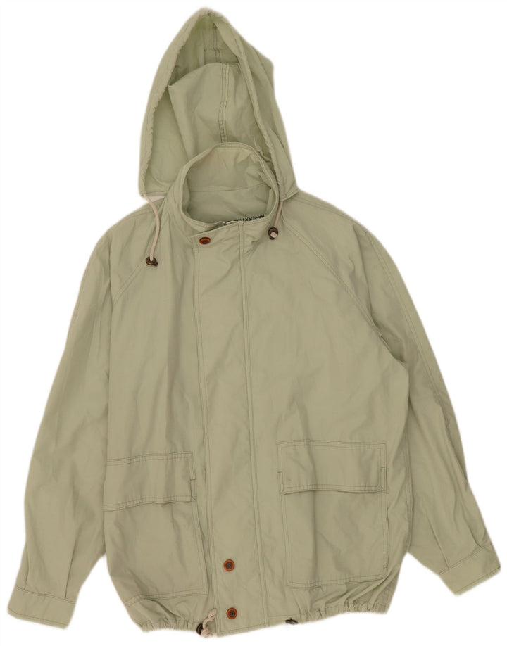 Vintage herre hættebomberjakke UK 42 XL Grøn polyester