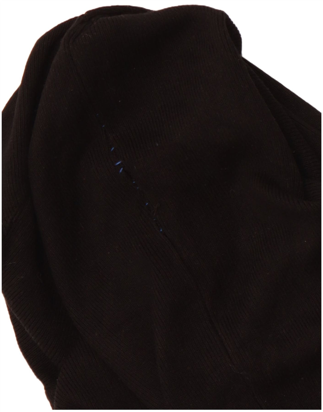 ZARA Dame Crop Roll Neck Jumper Sweater UK 12 Medium Black Viscose