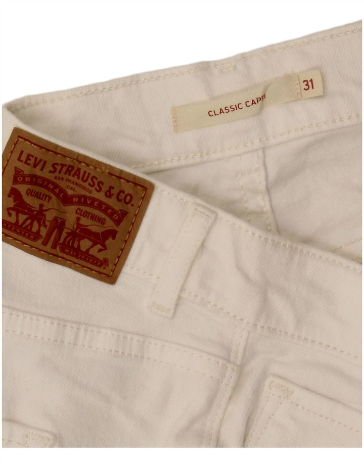 LEVI'S Klassiske Capri Jeans til kvinder W31 L21 Hvid