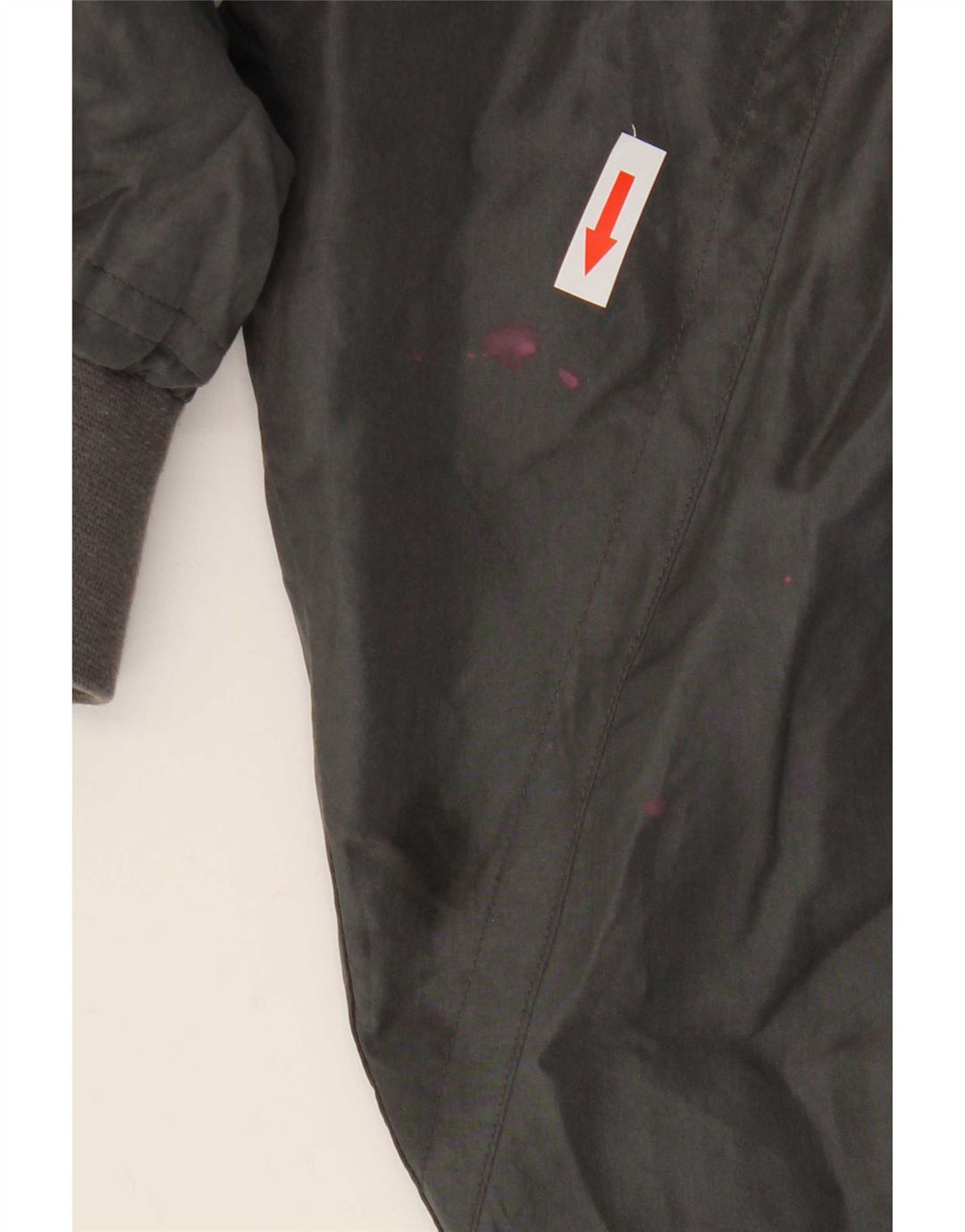 Vintage Bomberjakke til mænd UK 38 Medium Grey Silke