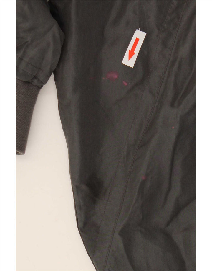 Vintage Bomberjakke til mænd UK 38 Medium Grey Silke