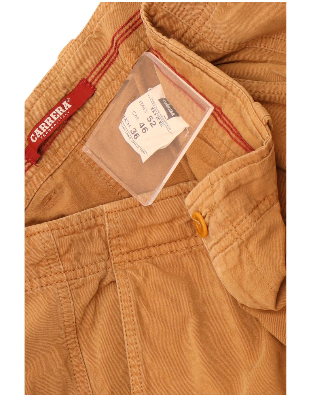 Carrera Herre Cargo Shorts IT 52 XL W36 Brun Bomuld