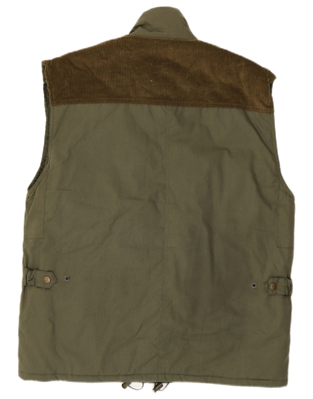 Panoply Herre Corduroy Utility Gilet UK 40 Large Green Polyester