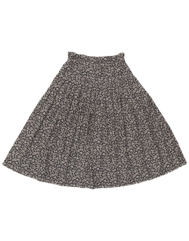 Simonetta Kvinder Plisseret A-Line nederdel W26 Small Navy Blue Floral