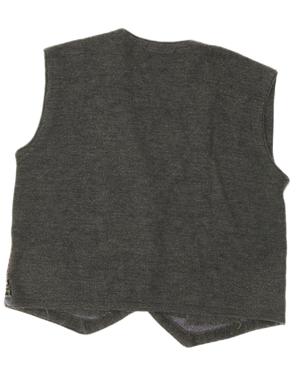 Vintage strikvest til mænd IT 52 Large Khaki Patchwork
