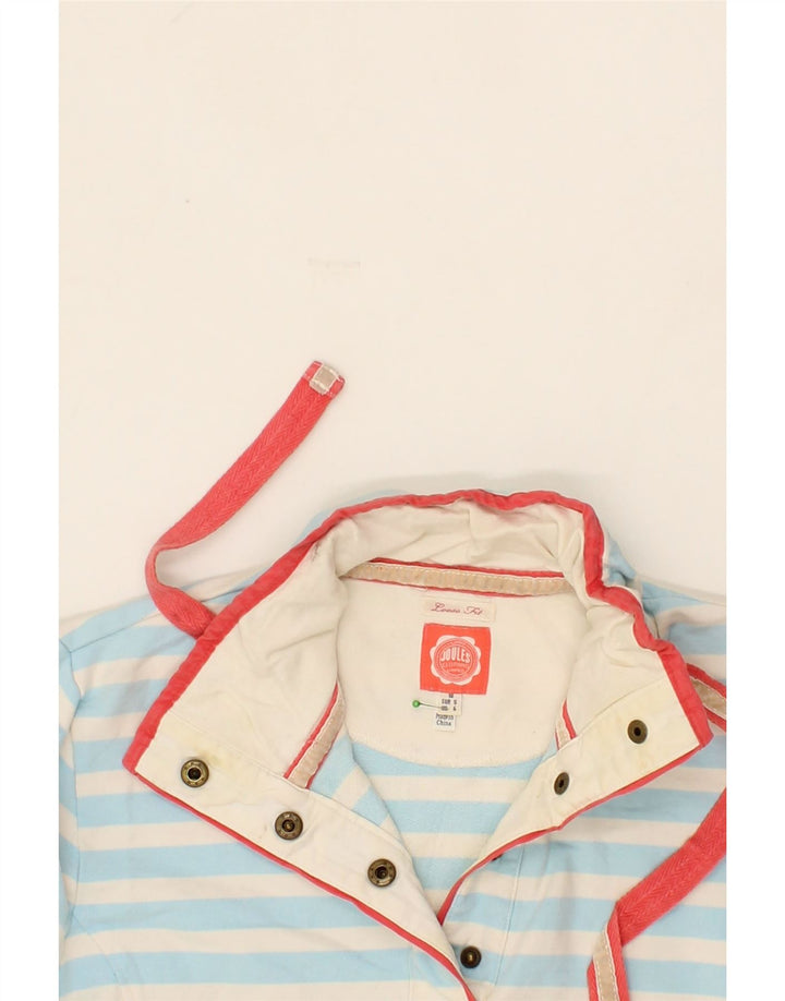 JOULES Womens Loose Fit Button Neck Sweatshirt Jumper UK 10 Small Blue Vintage Joules and Second-Hand Joules from Messina Hembry 
