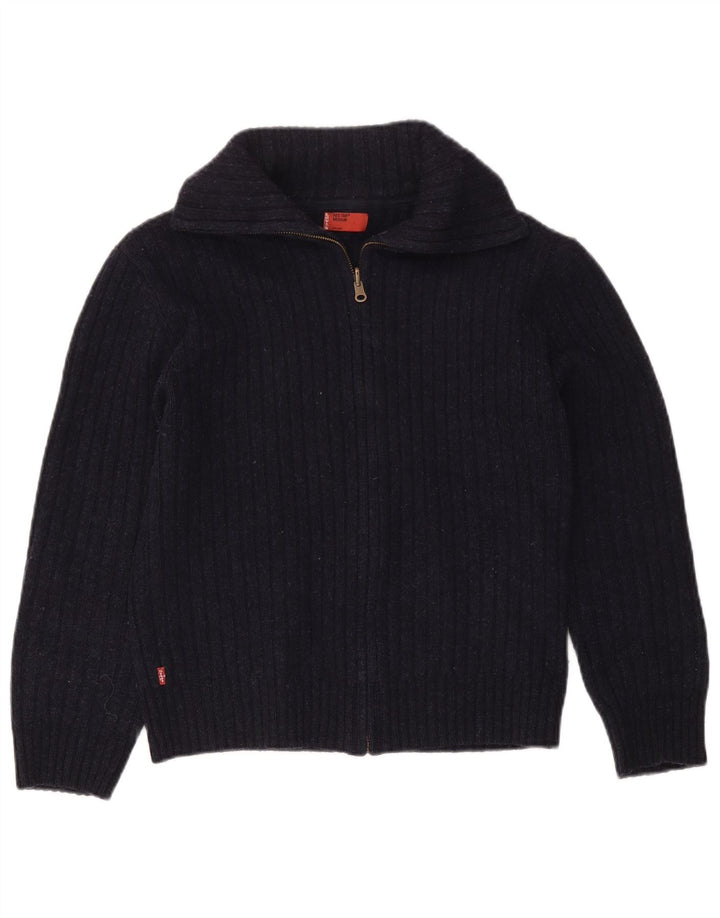 LEVI'S Dame cardigan Sweater UK 12 Medium Navy Blue