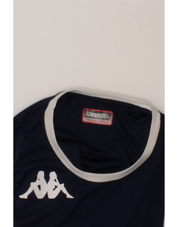 KAPPA Boys Vest Top 13-14 Years Navy Blue Polyester Vintage Kappa and Second-Hand Kappa from Messina Hembry 