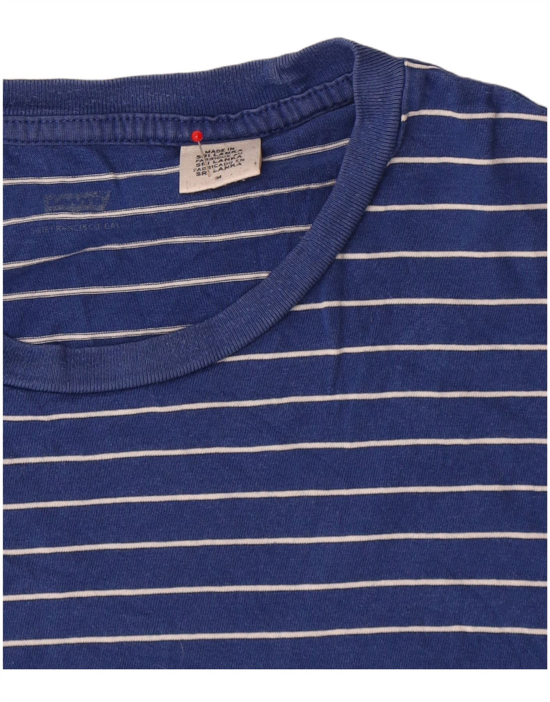 Levi's herre T-shirt top mellemblå stribet bomuld