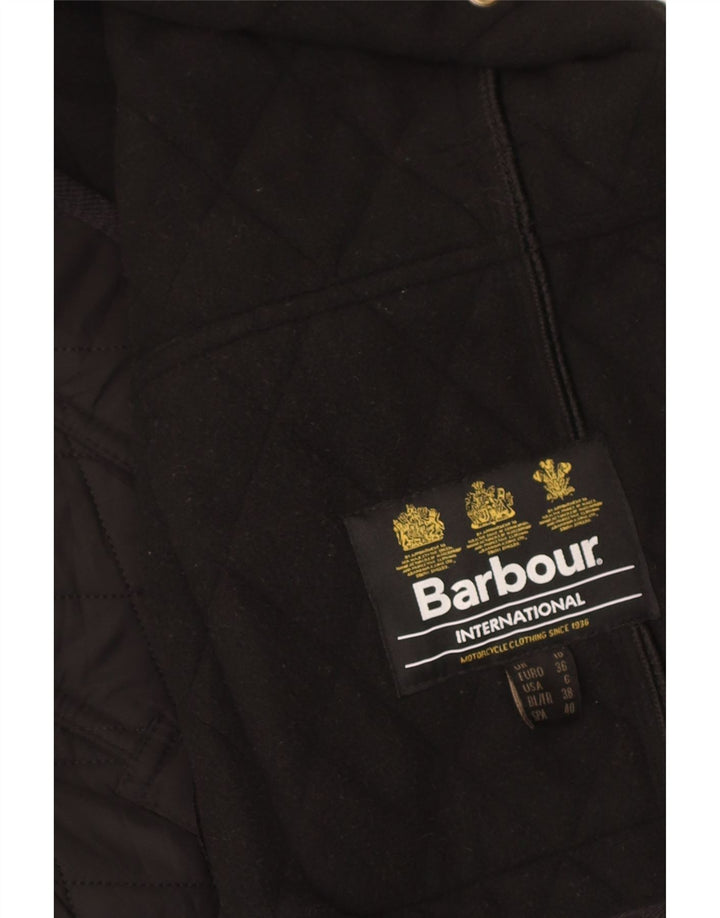 Barbour Militær quiltet jakke til kvinder DK 10 Lille sort polyester