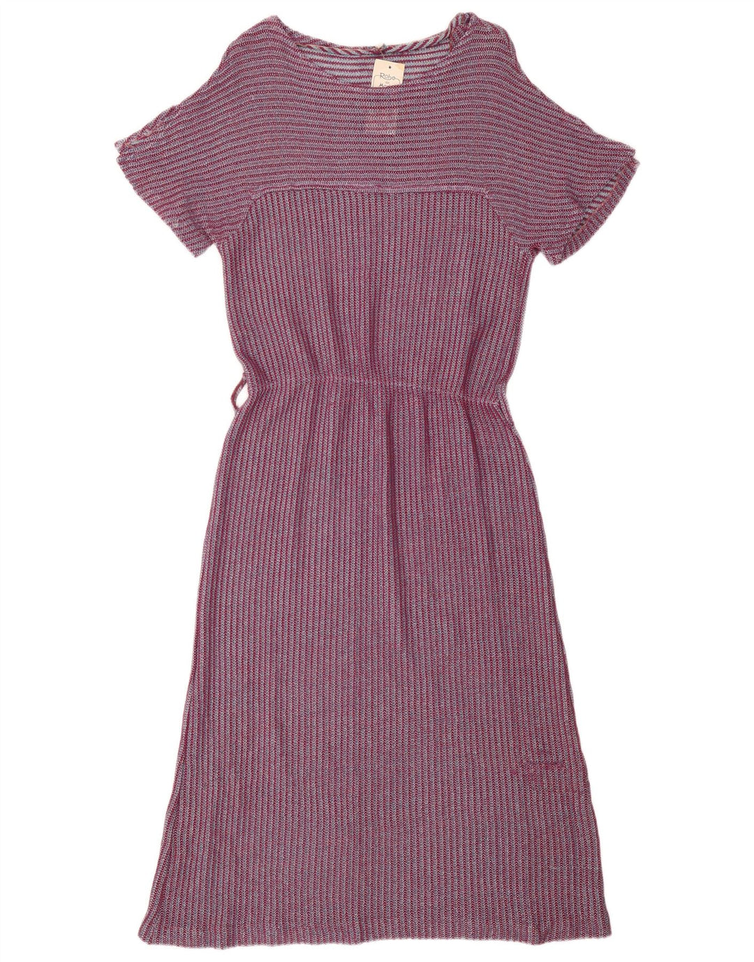 Vintage Dame A-Line Kjole IT 46 Stor Lilla Stribet