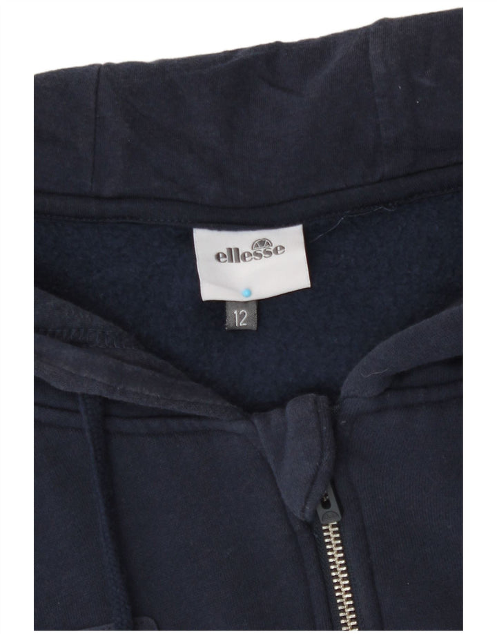Ellesse Dame Hættetrøje Sweater UK 12 Medium Navy Blue Colourblock