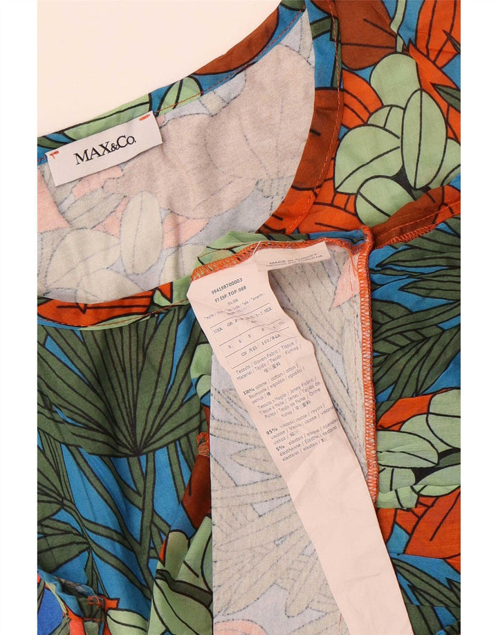 Max & Co. Dame ærmeløs bluse Top UK 10 Small Multicolored Floral