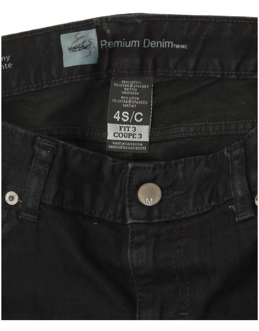 Mossimo Dame Stretch Skinny Jeans US 4 Small W30 L30 Black Bomuld