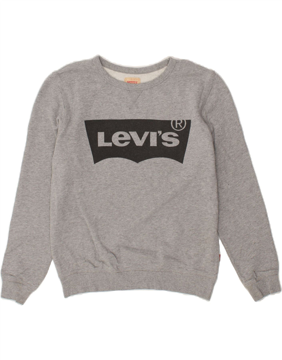 LEVI'S Boys Graphic Sweatshirt Jumper 15-16 Years Grey Cotton Vintage Levi's and Second-Hand Levi's from Messina Hembry 