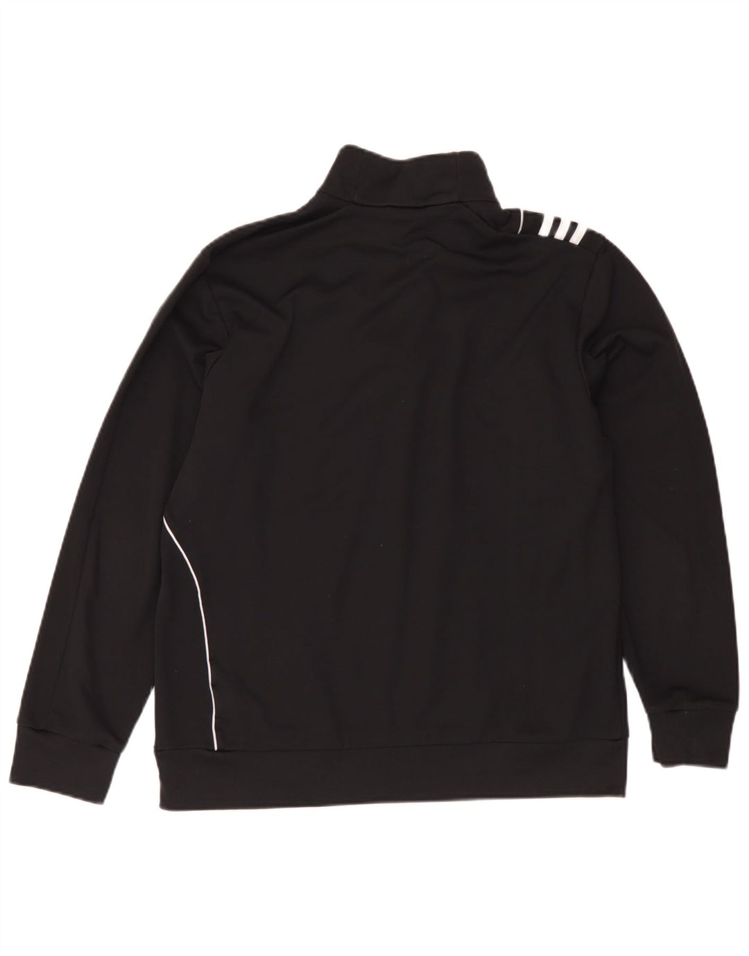 Adidas Sweatshirt med lynlås til mænd UK 42/44 Stor sort polyester
